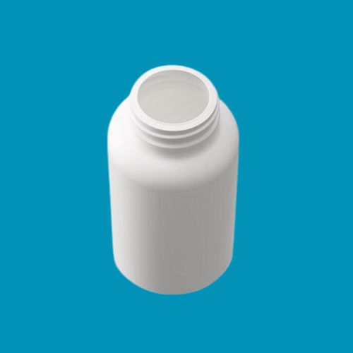 300 cc White HDPE Packer Bottle 45-400 Neck Finish, Round Base